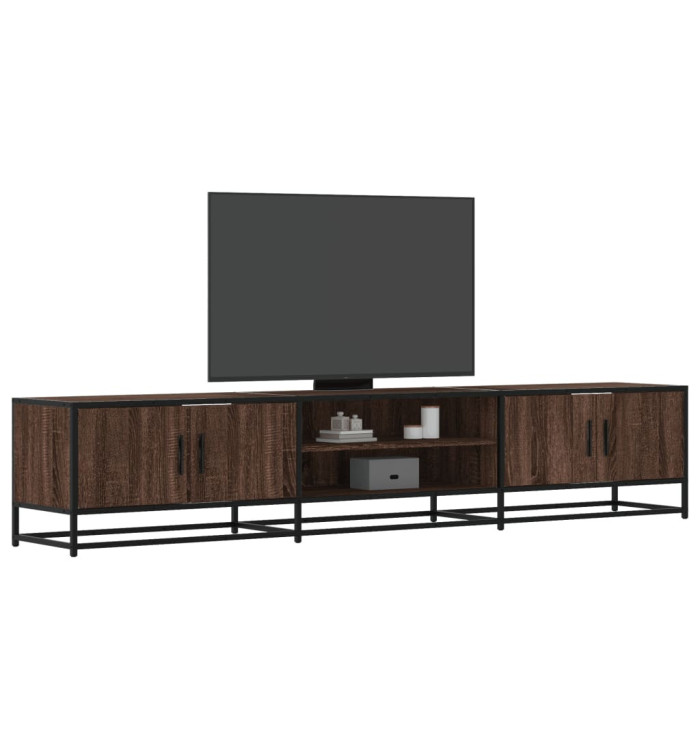 Meuble TV chêne marron 210x35x41 cm bois d'ingénierie | Mobilier & Déco