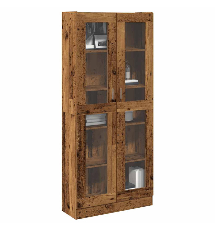 Buffet haut vieux bois 82,5x30,5x185 cm bois d'ingénierie | Mobilier & Déco