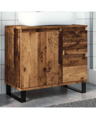 Armoire de lavabo de salle de bain vieux bois 65x33x60 cm | Mobilier & Déco