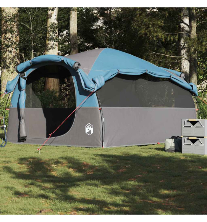 Tente familiale tunnel 6 personnes bleu imperméable | Mobilier & Déco
