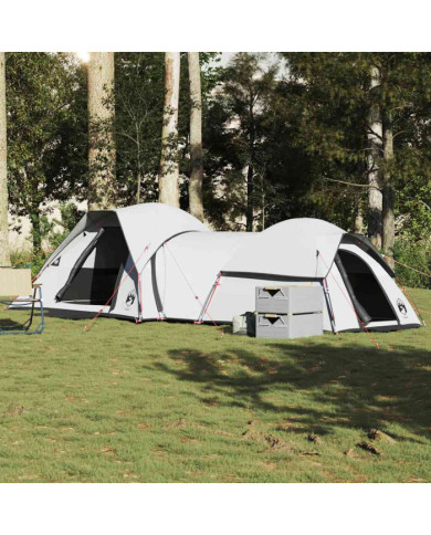 Tente de camping 5 personnes blanc tissu occultant imperméable | Mobilier & Déco