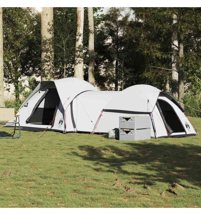 Tente de camping 5 personnes blanc tissu occultant imperméable | Mobilier & Déco