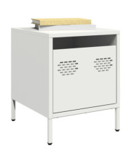 Tables de chevet 2 pcs blanc 35x39x43,5 cm acier | Mobilier & Déco