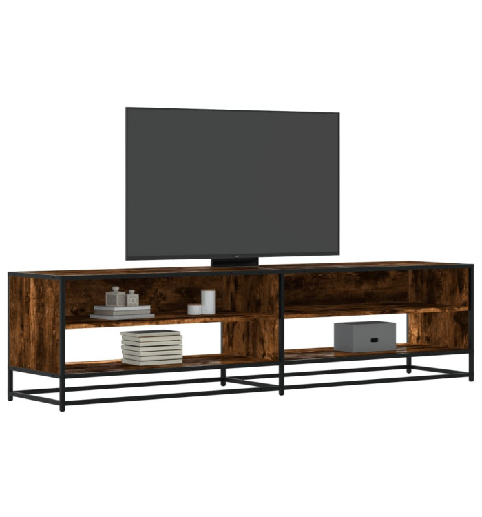 Meuble TV chêne fumé 180,5x40x46 cm bois d'ingénierie | Mobilier & Déco