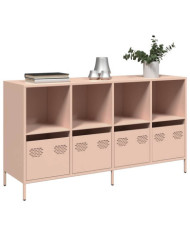 Buffet rose 135x39x73,5 cm acier laminé à froid | Mobilier & Déco