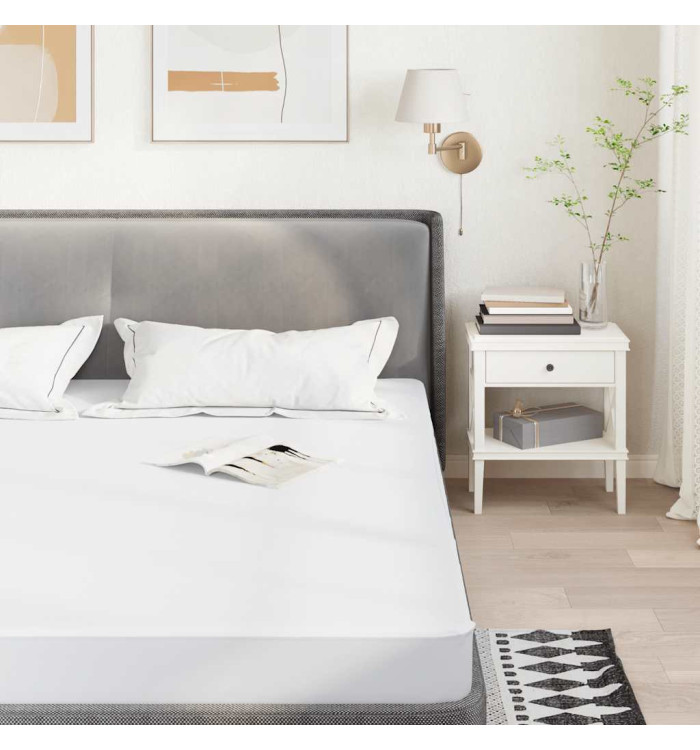 Protège-matelas blanc 200x200 cm imperméable | Mobilier & Déco