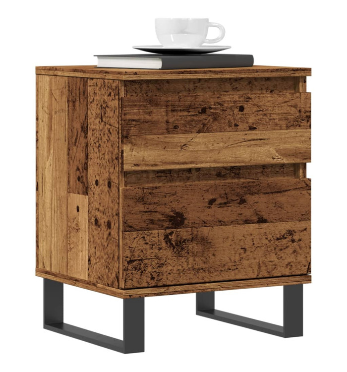 Tables de chevet 2 pcs vieux bois 40x35x50 cm bois d’ingénierie | Mobilier & Déco