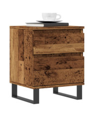 Tables de chevet 2 pcs vieux bois 40x35x50 cm bois d’ingénierie | Mobilier & Déco