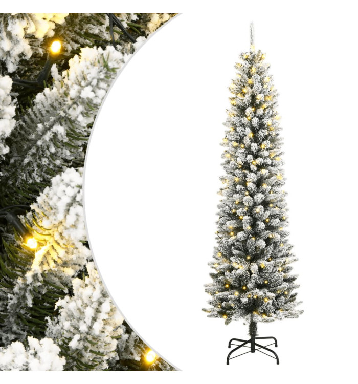 Sapin de Noël artificiel 300 LED et neige floquée 240 cm | Mobilier & Déco
