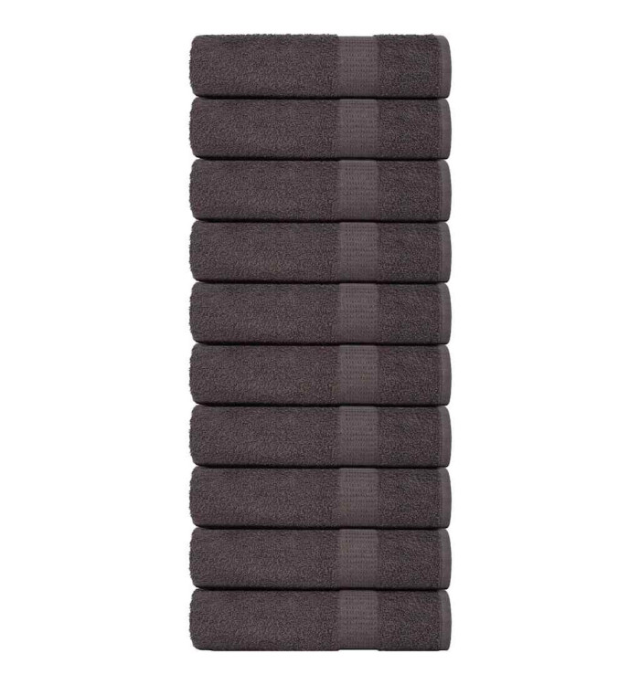 Serviettes de douche 10 pcs anthracite 70x140 cm 100% coton | Mobilier & Déco