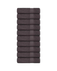 Serviettes de douche 10 pcs anthracite 70x140 cm 100% coton | Mobilier & Déco