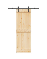Porte coulissante et kit de quincaillerie 70x210 cm pin massif | Mobilier & Déco