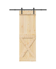 Porte coulissante et kit de quincaillerie 70x210 cm pin massif | Mobilier & Déco