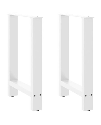 Pieds de table à manger Blanc 2 pièces 60 x (72-73) cm Acier | Mobilier & Déco
