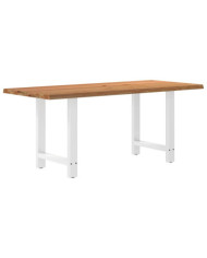 Table à manger et bord naturel bois massif chêne rectangulaire | Mobilier & Déco