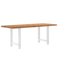 Table à manger et bord naturel bois massif chêne rectangulaire | Mobilier & Déco