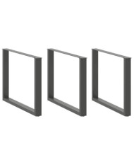 Pieds de table à manger en U 2 pièces Anthracite 100 x (72-73) cm Acier | Mobilier & Déco