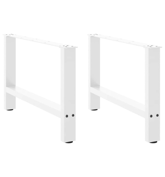 Pieds de table basse Blanc 2 pièces 70 x (42-43) cm Acier | Mobilier & Déco