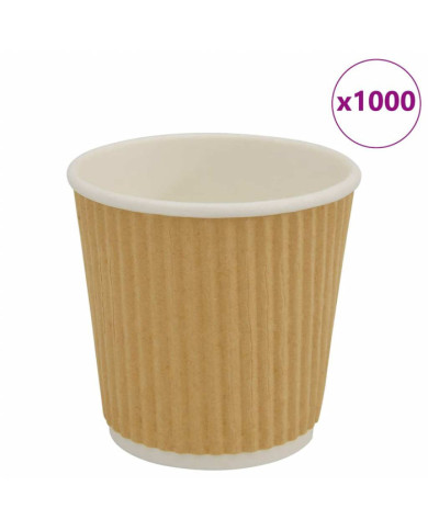 Tasses à café en papier 1000 pcs 4oz 100ml marron | Mobilier & Déco