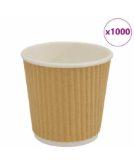 Tasses à café en papier 1000 pcs 4oz 100ml marron | Mobilier & Déco