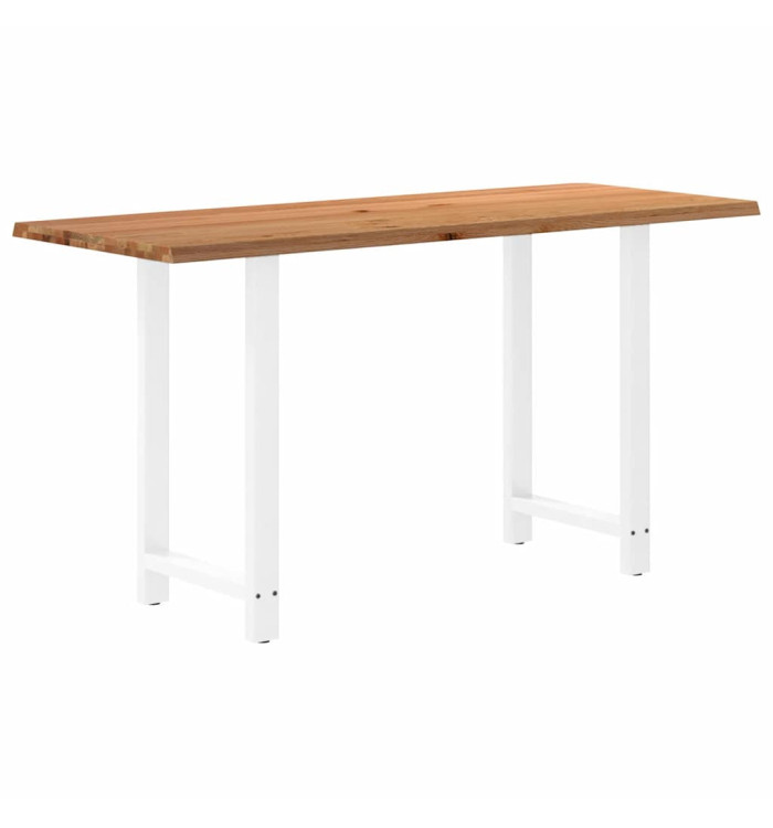Table de bar rectangulaire en bois massif de chêne marron clair 200 x 80 x 102 cm | Mobilier & Déco