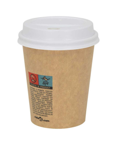 Couvercles de tasses à café en papier Ø80 mm 8oz 1000 pcs blanc | Mobilier & Déco