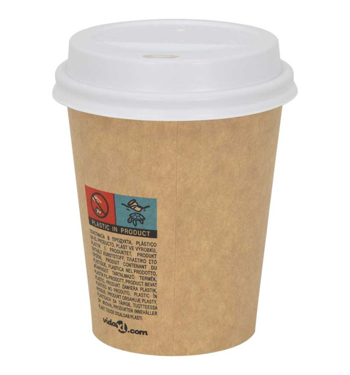 Couvercles de tasses à café en papier Ø80 mm 8oz 1000 pcs blanc | Mobilier & Déco
