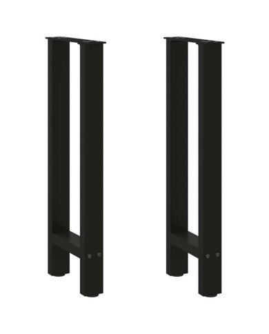 Pieds de table console Noir 2 pièces 38 x (72-73) cm Acier | Mobilier & Déco