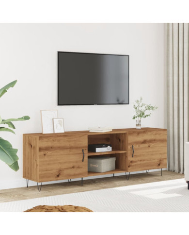 Meuble TV chêne artisanal 150x30x50 cm bois d'ingénierie | Mobilier & Déco