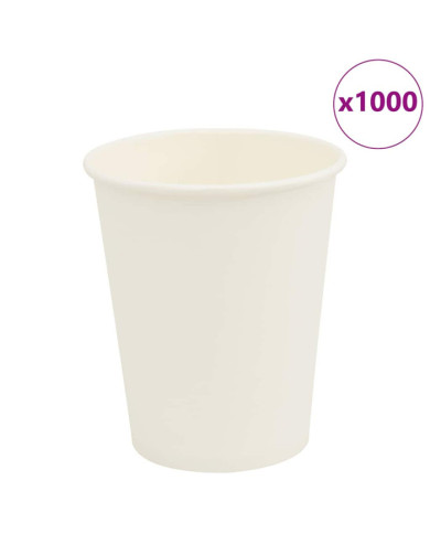 Tasses à café en papier 1000 pcs 8oz 200ml blanc | Mobilier & Déco