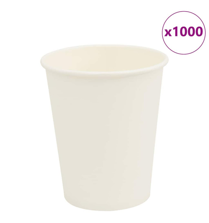 Tasses à café en papier 1000 pcs 8oz 200ml blanc | Mobilier & Déco