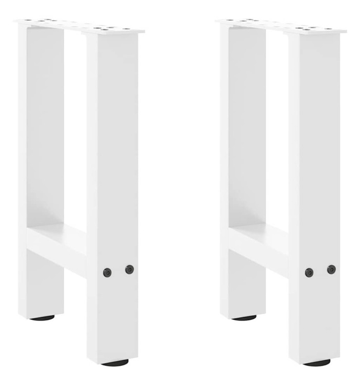 Pieds de table basse Blanc 2 pièces 38 x (42-43) cm Acier | Mobilier & Déco