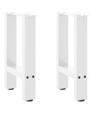 Pieds de table basse Blanc 2 pièces 38 x (42-43) cm Acier | Mobilier & Déco