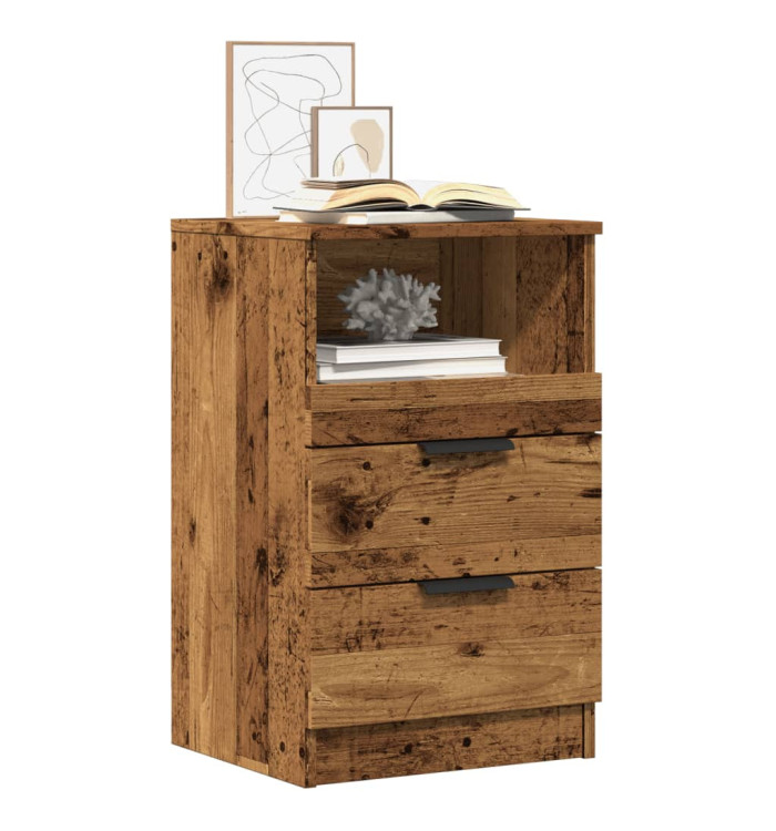 Table de chevet vieux bois 40x36x65 cm bois d'ingénierie | Mobilier & Déco