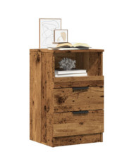 Table de chevet vieux bois 40x36x65 cm bois d'ingénierie | Mobilier & Déco