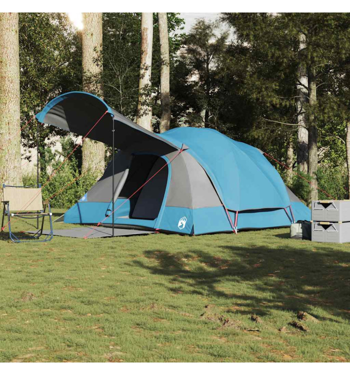 Tente familiale tunnel 8 personnes bleu imperméable | Mobilier & Déco