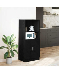 Armoire de cuisine noir 57x41,5x131,5 cm bois d'ingénierie | Mobilier & Déco