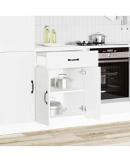 Armoire de cuisine Kalmar blanc bois d'ingénierie | Mobilier & Déco