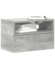 Table de chevet murale gris béton 45x26x28,5 cm | Mobilier & Déco