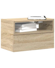Table de chevet murale chêne sonoma 45x26x28,5 cm | Mobilier & Déco