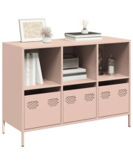 Buffet rose 101,5x39x73,5 cm acier laminé à froid | Mobilier & Déco