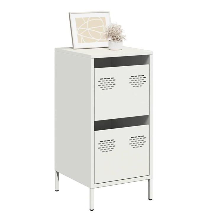 Buffet blanc 35x39x73,5 cm acier laminé à froid | Mobilier & Déco