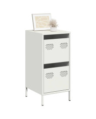 Buffet blanc 35x39x73,5 cm acier laminé à froid | Mobilier & Déco