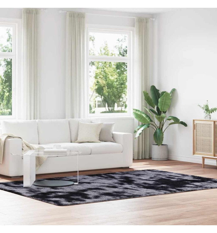 Tapis Shaggy à poils longs NAVARRA gris foncé 200x290 cm | Mobilier & Déco