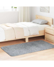 Tapis shaggy à poils longs NAVARRA gris argenté 80x150 cm | Mobilier & Déco