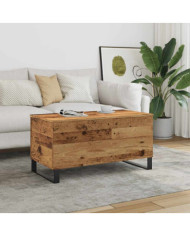 Table basse vieux bois 90x44,5x45 cm bois d'ingénierie | Mobilier & Déco