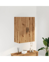 Armoire murale chêne artisanal 69,5x34x90 cm bois d'ingénierie | Mobilier & Déco