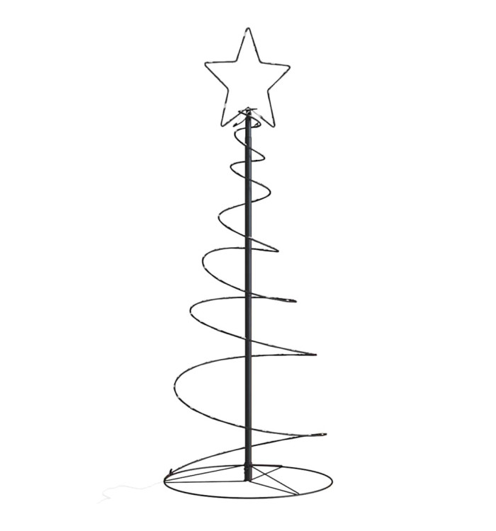 Sapin de Noël à LED 80 LED blanc chaud 120 cm | Mobilier & Déco
