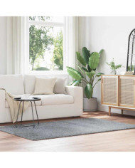 Tapis Shaggy à poils longs NAVARRA gris argenté 130x200 cm | Mobilier & Déco