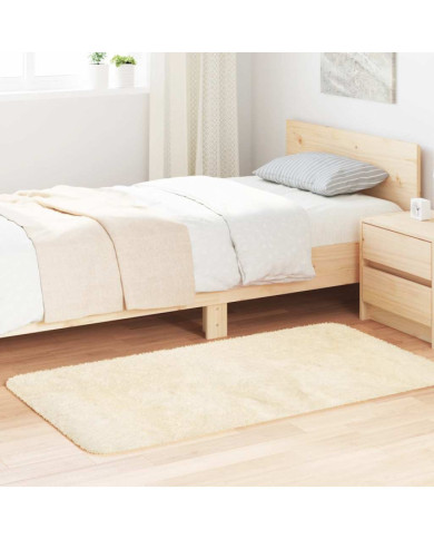 Tapis Shaggy à poils longs NAVARRA crème 80x150 cm polyester | Mobilier & Déco